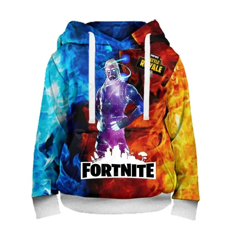 Fortnite Herren-Hoodie, modisches Sweatshirt mit 3D-Print, Battle-Game-Hoodies für Jungen und Mädchen, Hip-Hop, Herren, Freizeit-Oberbekleidung