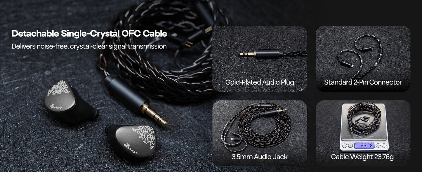 Linsoul Kiwi Ears Cadenza II IEM HiFi-Kopfhörer mit 10mm-Titan-Dynamiktreiber, KARS 2.0 und abnehmbarem Kabel