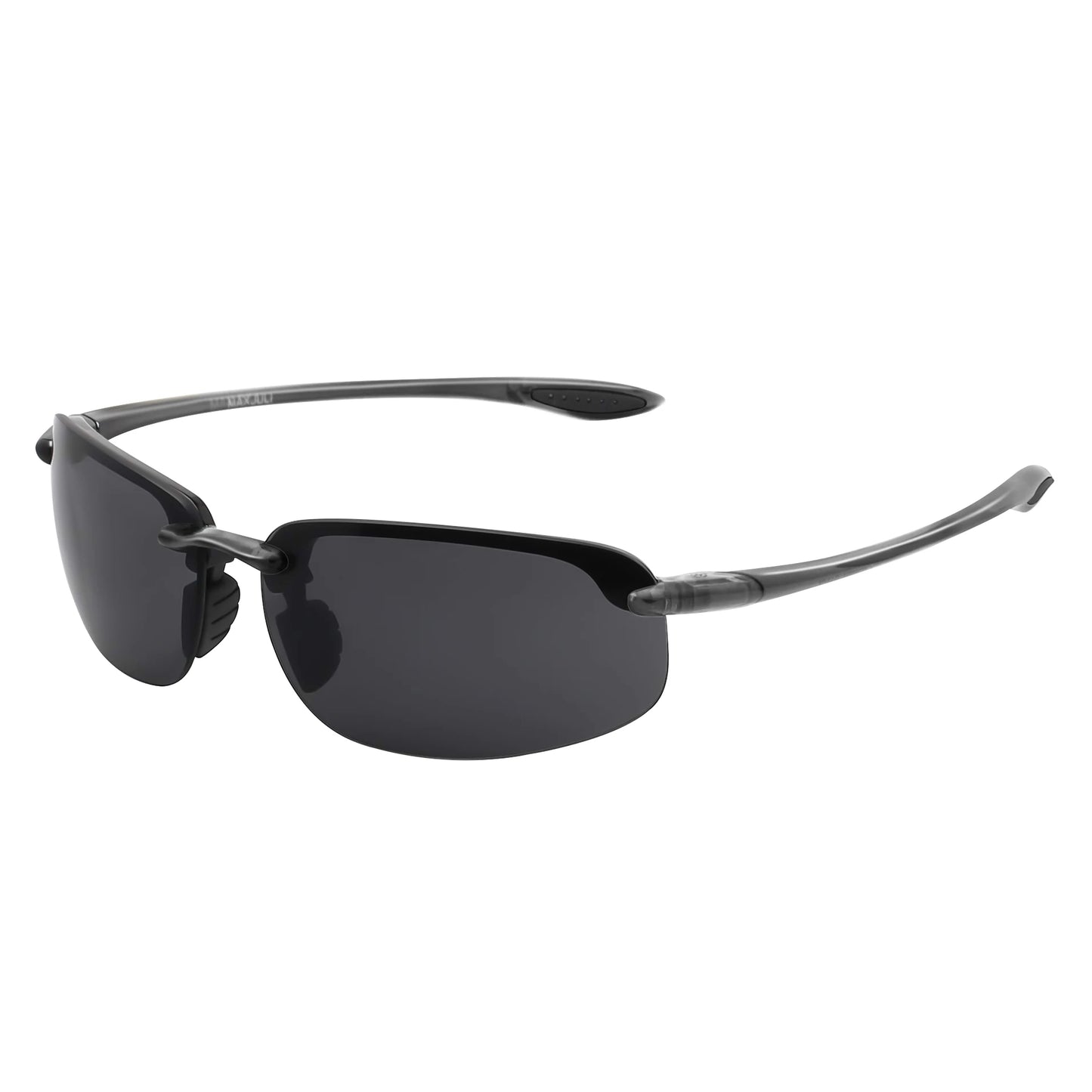 JULI Sports Sunglasses for Men Women TR90 Rimless Frame UV400 Protection for Cycling Running Fishing Baseball Driving 8001