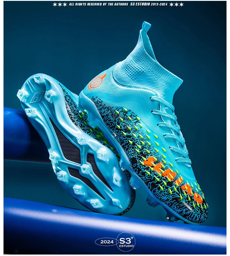 Men Professional Football Shoes Society Cleats Soccer Shoes Original Indoor Football Field Boots Grass Training TF/FG Sneaker