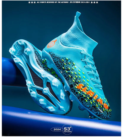 Men Professional Football Shoes Society Cleats Soccer Shoes Original Indoor Football Field Boots Grass Training TF/FG Sneaker