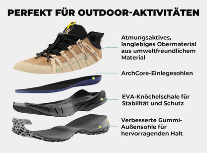 FitVille Wide Slip On Shoes For Men Walking Hiking Shoe Outdoor Trekking Loafer Arch Support Slip Resistant  Wide Toe Box