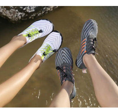 Herren Damen Wasserschuhe Aqua-Schuhe Drainage-Schuhe Strandsport Schwimmsandalen Schnelltrocknend Bootfahren Barfuß Tauchen Angeln Surfen Sneaker