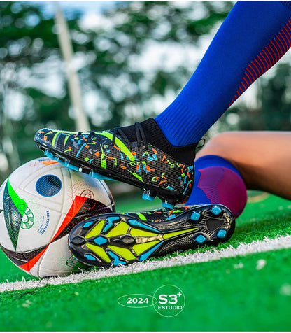 Professional Football Boots Men Breathable Mesh Soccer Cleats Anti Skid Fast Sneakers Fashion Artificial Grass Male Soccer Shoes