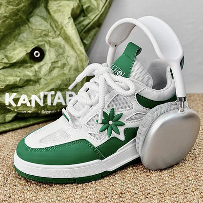 Fashion Mens Shoes Trend Street Skateboard Shoes Man Luxury Brand Training Sneakers Mesh Breathable Casual Shoes Tenis Masculino