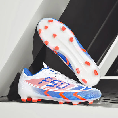 Chaussures de football AG FG unisexes pour adultes, crampons longs à haute adhérence, baskets légères et confortables pour l'entraînement et la compétition