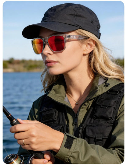 SCVCN Óculos de sol polarizados para atividades ao ar livre, desportos aquáticos, praia, oceano, pesca em plataforma, ciclismo, BTT, desportos de bicicleta e caminhadas – Proteção UV400