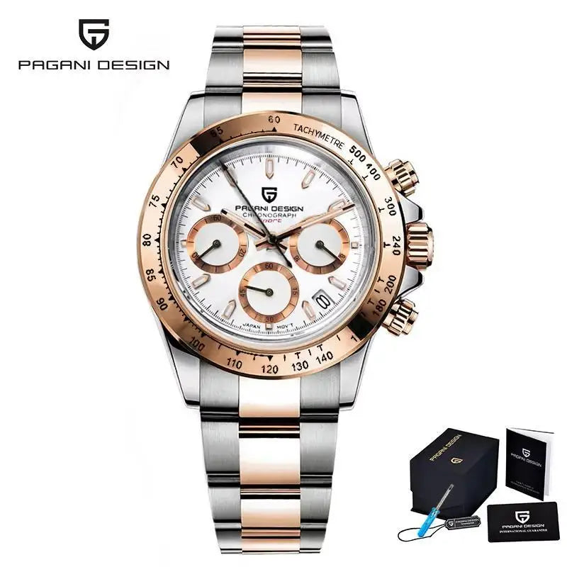 2026 New PAGANI DESIGN Brand Luxury Quartz Watch Sapphire Waterproof Luminous Men watch Japan VK63 Movt All Steel Chronograph