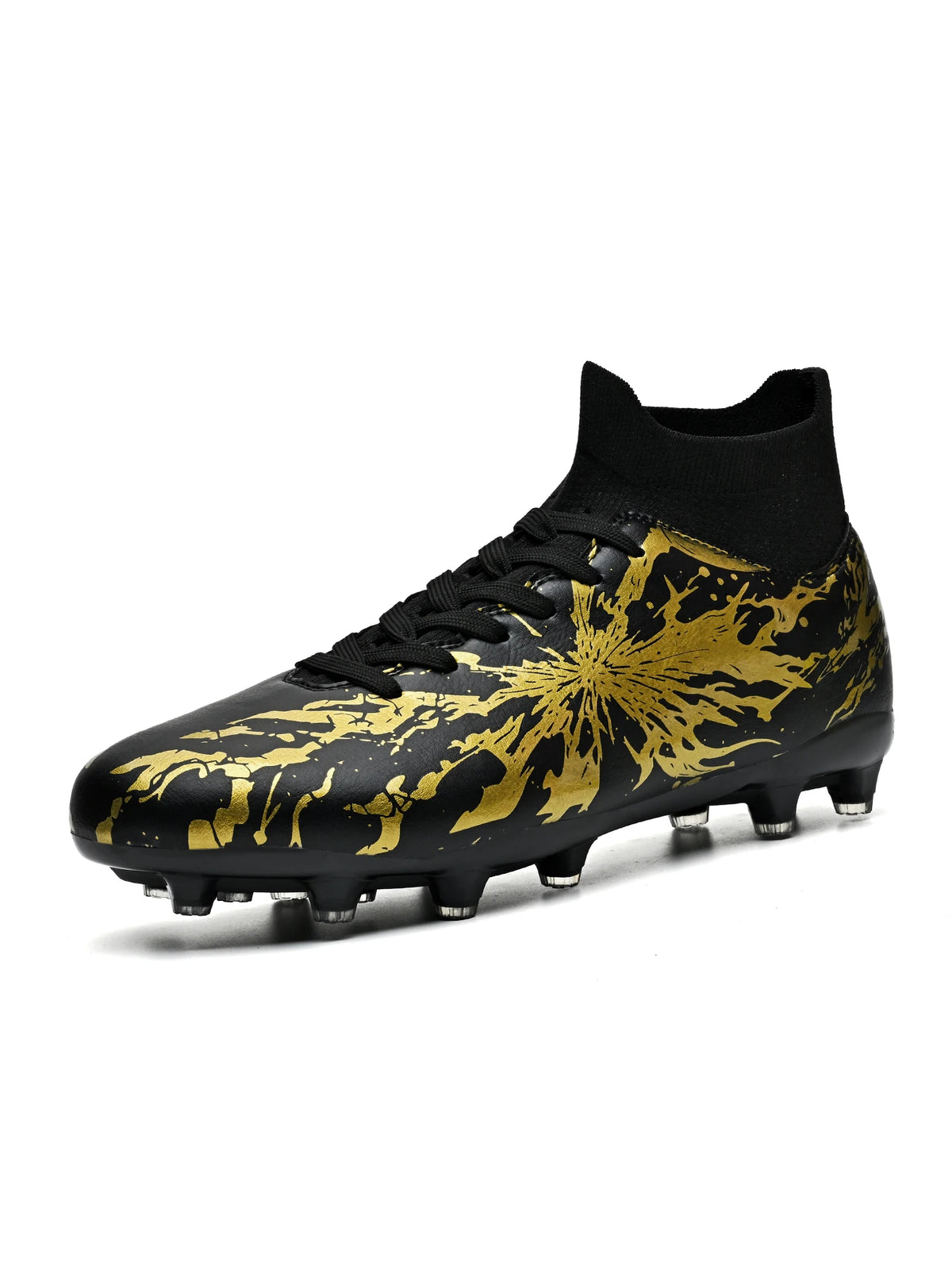 Chaussures de football pour hommes et femmes, crampons AG/FG, crampons longs en TPU stables, chaussures de football pour terrain en herbe, tige en PU de qualité supérieure, chaussures d'entraînement