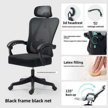 UVR Ergonomic Gaming Computer Chair with Adjustable Height, Swivel Office Chair, Comfortable Armrest Lift Chair for Home & Work