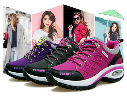 Scarpe sportive da donna, sneakers con plateau, scarpe alla moda per attività all’aperto e escursionismo, scarpe casual antiscivolo, scarpe da corsa basse, calzature da donna