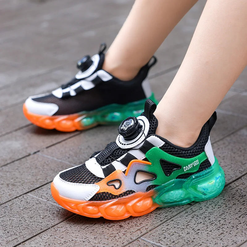 Children Sports Shoes Ultra Light Mesh Breathable School Training Running Shoes Soft Sole Anti Slip Casual Walking Shoes Kids