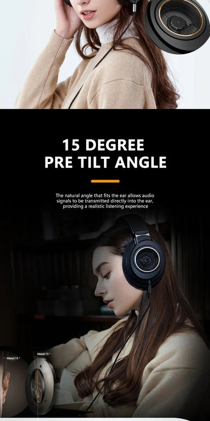 Original PHILIPS SHP9600 Wired HiFi Stereo Headphones Open-Back Over-Ear Gaming Headphones with 3.5mm & 6.3mm Audio Jack (SHP9500 Upgrade)