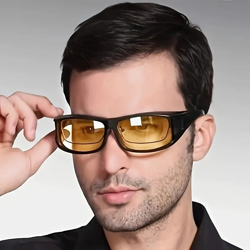 2 szt. Okulary z widzeniem nocnym do jazdy samochodem, okulary przeciwsłoneczne, okulary sportowe na świeżym powietrzu, do jazdy na rowerze i wędkowania, na dzień i na noc, unisex