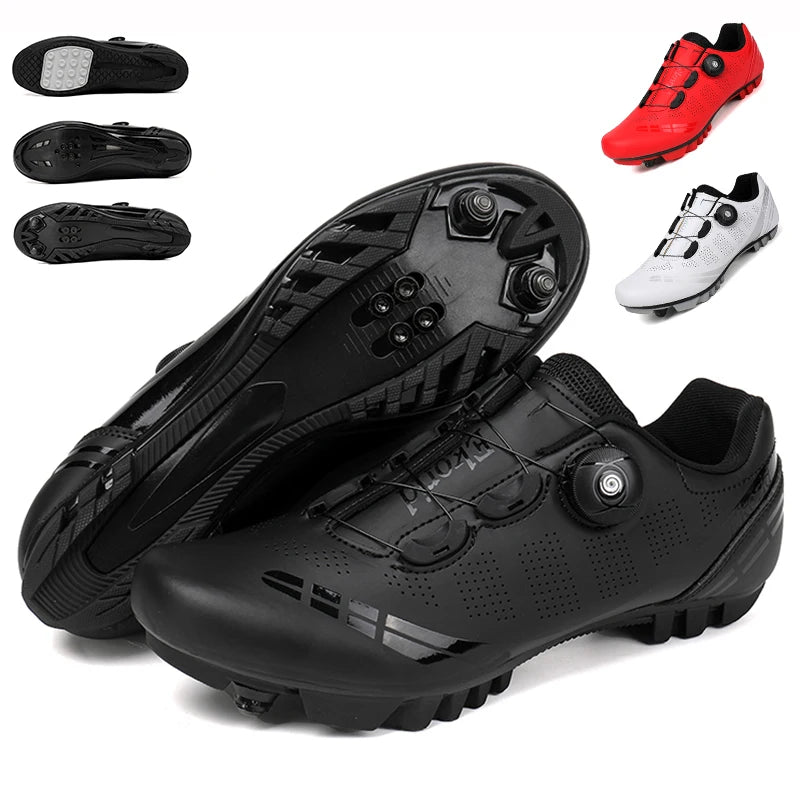 Buty rowerowe unisex Speed – buty wyczynowe SPD do rowerów szosowych z blokadą, oddychające buty MTB do jazdy górskiej i terenowej