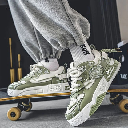 Módní skate boty, pánské tenisky, pánské prodyšné běžecké boty, outdoorové síťované volnočasové boty, pánské šněrovací vulkanizované boty, Zapatillas