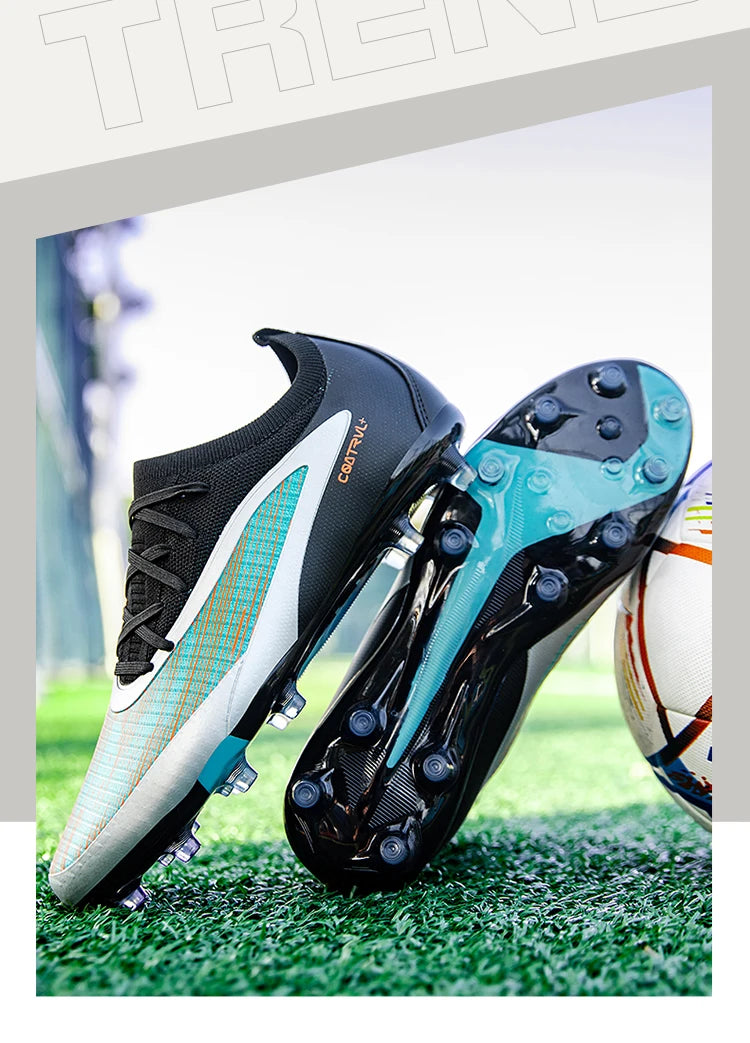 Botas de fútbol para hombre: botas de fútbol ligeras y transpirables, zapatillas de entrenamiento antideslizantes, zapatillas deportivas para actividades al aire libre