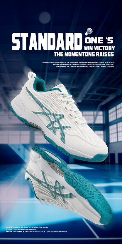 Herren Damen Badmintonschuhe Tischtennisschuhe für Volleyball Handball Sport-Sneaker rutschfest aus Mesh atmungsaktiv für das Training auf dem Spielfeld