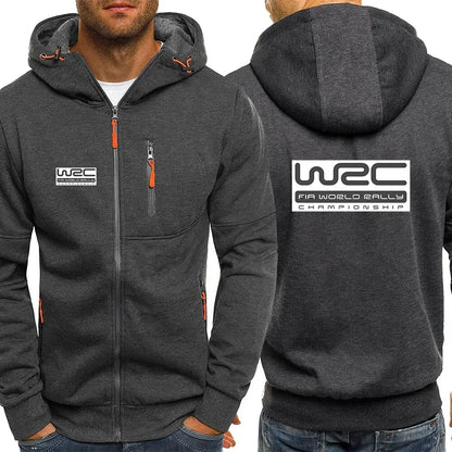 New Spring Autumn Men's World Rally Championship WRC Logo Printing Fashion Hooded Streetwear Casual Zipper High Quality Hoodies