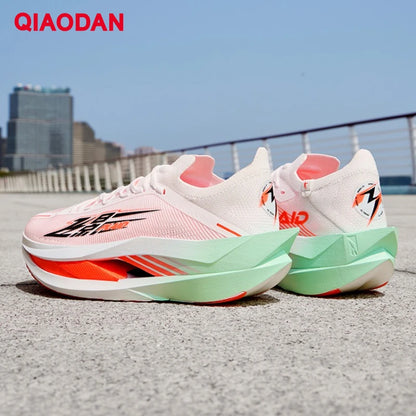 QIAODAN Feiying Plaid 3 Men's Running Shoes 2026 Carbon Plate Marathon Racing Sneakers Lightweight Breathable Shoes QDB023262290