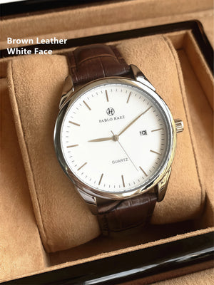 PABLO RAEZ Actual Photo Classic Top Brand Luxury Men Watch Male Date Casual Clock Leather Waterproof Quartz Business Wristwatch