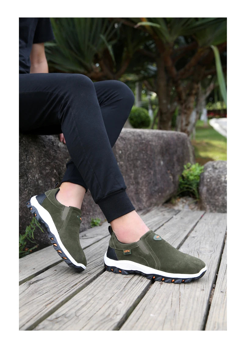Sapatos desportivos casuais para homem, para caminhadas ao ar livre, acampamento, corrida leve e jogging, mocassins antiderrapantes, sapatos de caminhada, tamanhos grandes 38-50