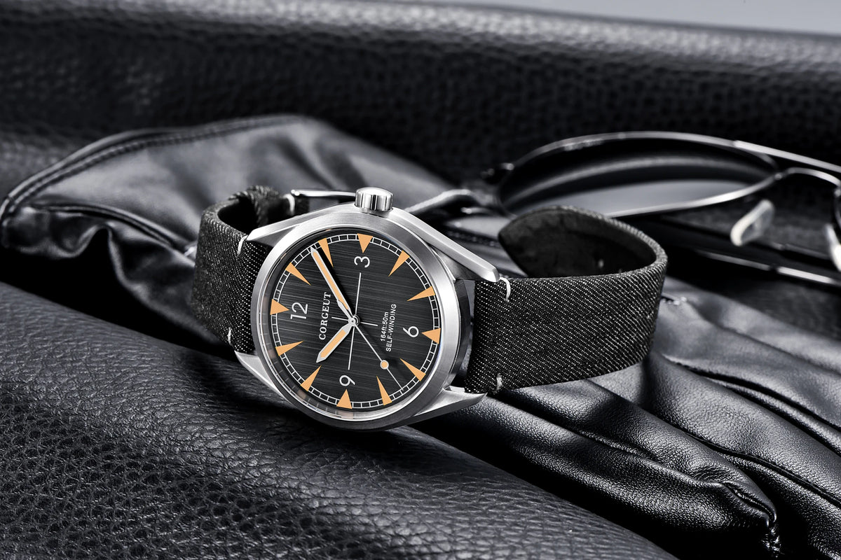 Orologi CORGEUT NH35/MIYOTA 8215 da uomo con cinturino in pelle, meccanici automatici, vetro zaffiro, orologi alla moda, casual e sportivi