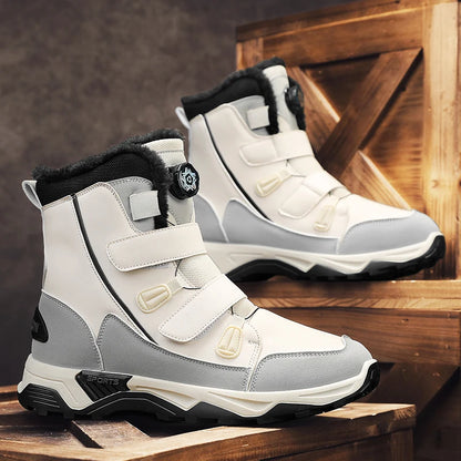 Bottes de neige imperméables pour hommes, chaussures d'extérieur d'hiver, semelle intermédiaire chaude avec antidérapantes, résistantes à l'abrasion, 2025