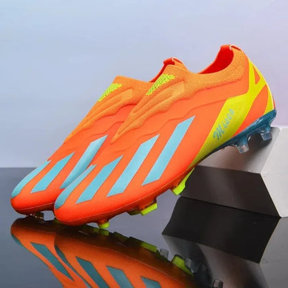 New Men Soccer Shoes Cleats Outdoor Sport Training Breathable Football Boots Long Spikes FG Boys Non Slip Match Comfortable