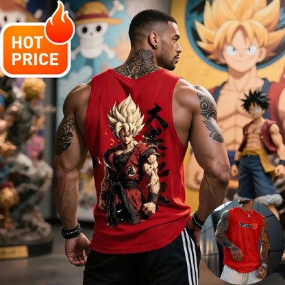 Anime Super Saiyan Son Goku Dragon Ball Gym Novi Harajuku Ljetni Muški Majica Bez Rukava Fitness Prevelika Neformalna Sportska Majica Bez Rukava Y2k