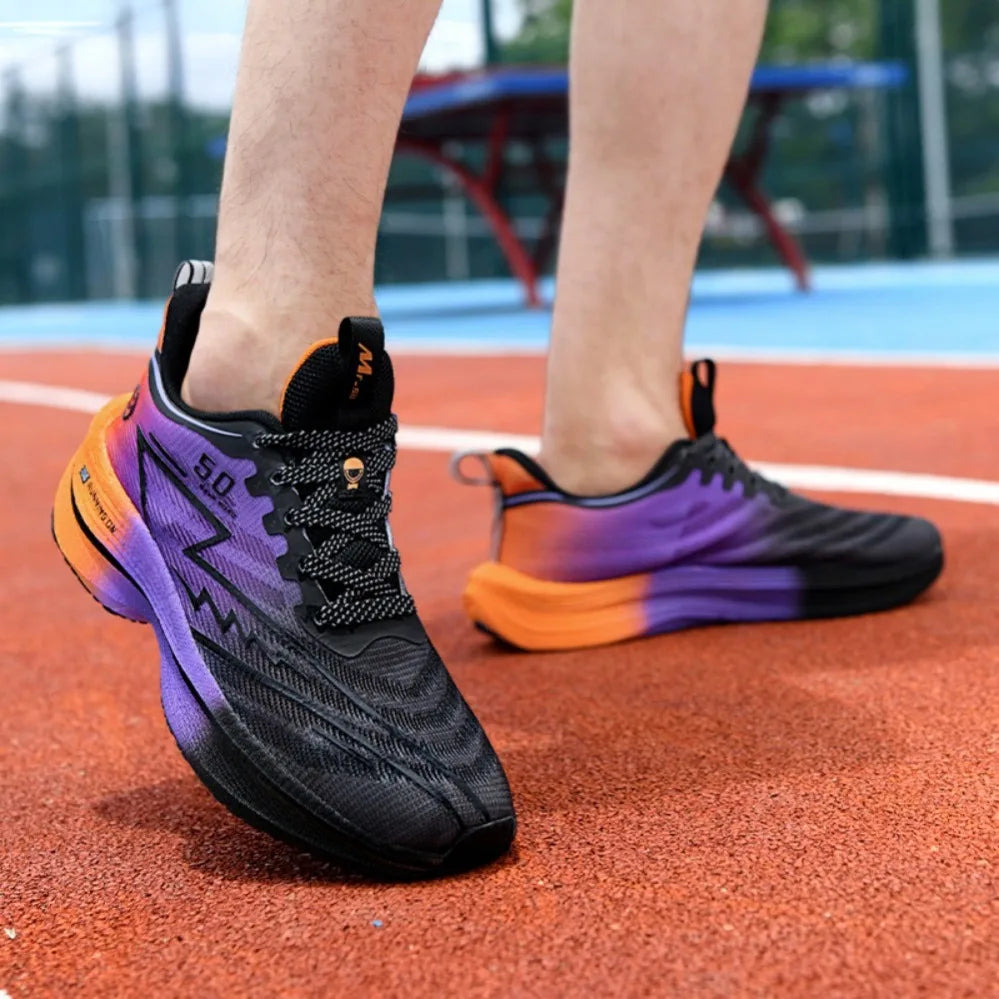 Heren hardloopschoenen met koolstofplaat, zacht gedempte, schokabsorberende sportschoenen, unisex sneakers, lichte antislip trainingsschoenen