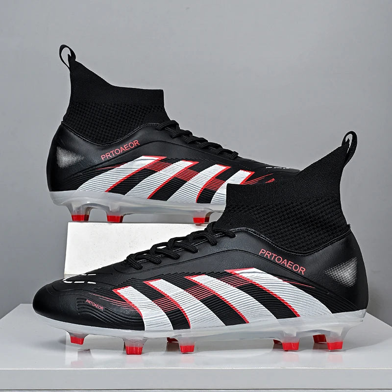 New Men Football Boots Match Soccer Shoes Boys Sneakers Comfortable Professional Non-Slip TF/FG Ankle Sports Shoes Unisex