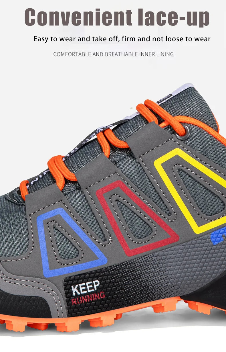 Men's Hiking Shoes Outdoor Sports Lace-Up Hiking Shoes Women's Hiking Sports Non-slip Hunting Tactical Sports Shoes