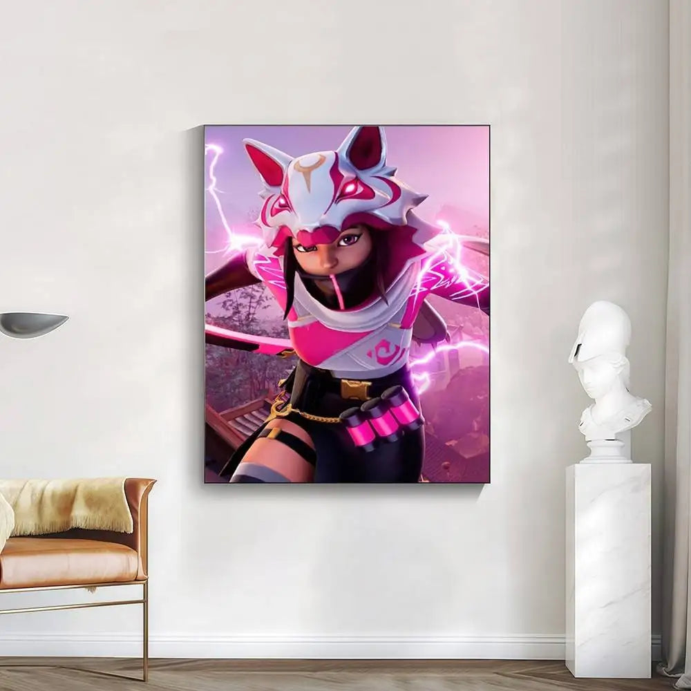 cool F-FORTNITE  high-definition poster sticker, sprucing up home and room walls, available in diverse styles.