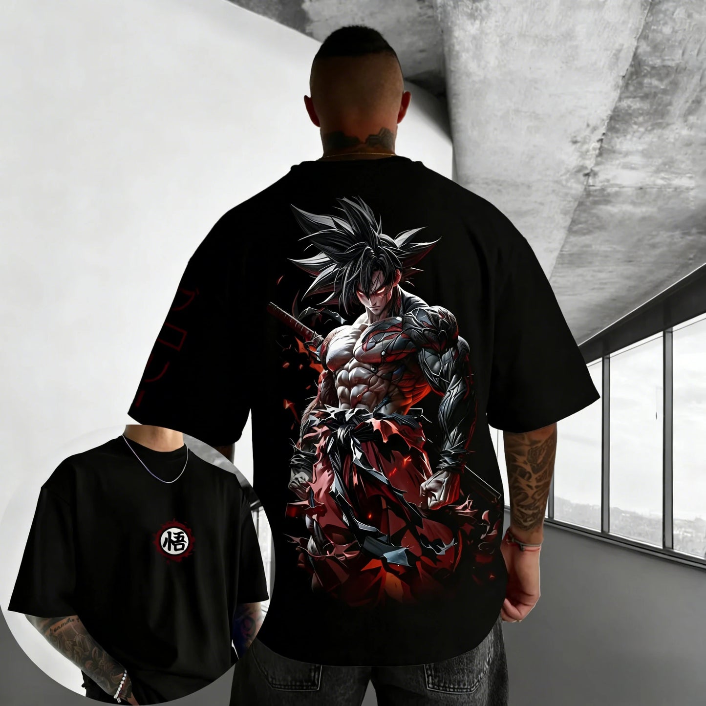 Dragon Ball Anime Oversized Cotton T-shirt 2026 Summer New Goku Printed Unisex Street Hip Hop Loose Casual Short Sleeve Top