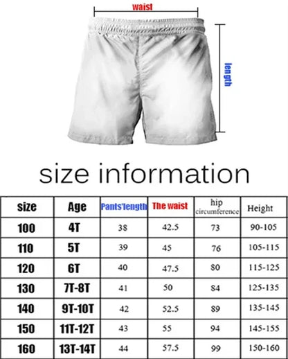 Children's Cotton Summer Shorts with Super Mario Cartoon Pattern, Fashionable and Casual Style, Breathable and Soft Fabric,