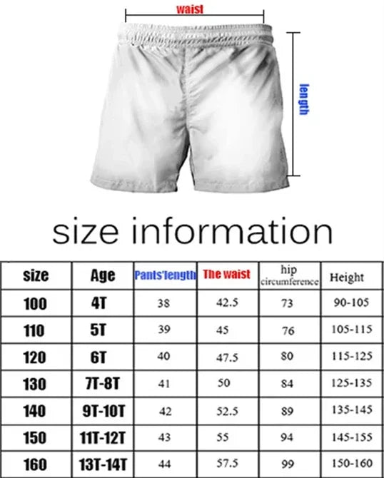 Super Mario Pattern Children's Summer Cotton Shorts, Fashionable Casual Style, Wear and All Kinds of Summer Outdoor Activities