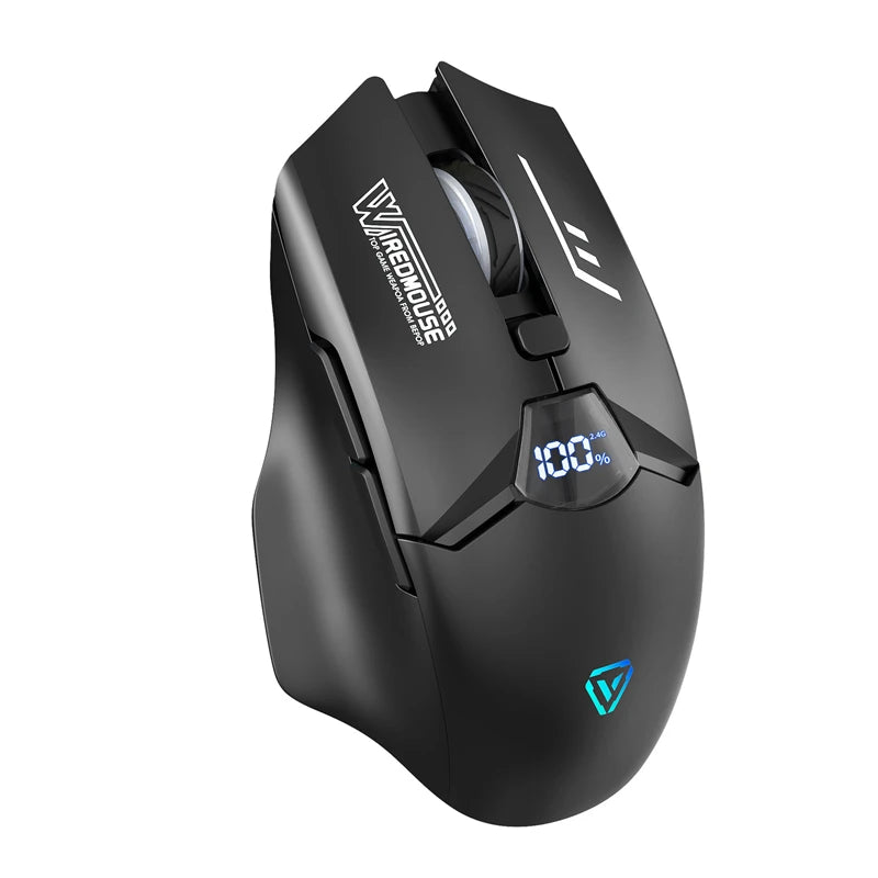 Dual-Mode Wireless Bluetooth Mouse with Smart Screen Display Silent Charging Office Gaming Portable Tablet Universal Mouse