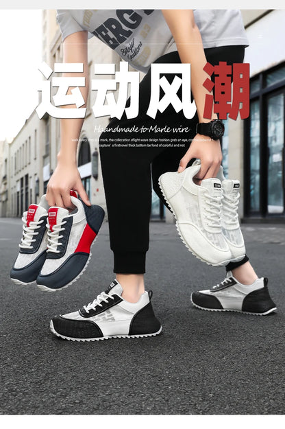 Brand protection 2026 new men's lightweight non-slip breathable wear-resistant running sports fashion versatile casual shoes