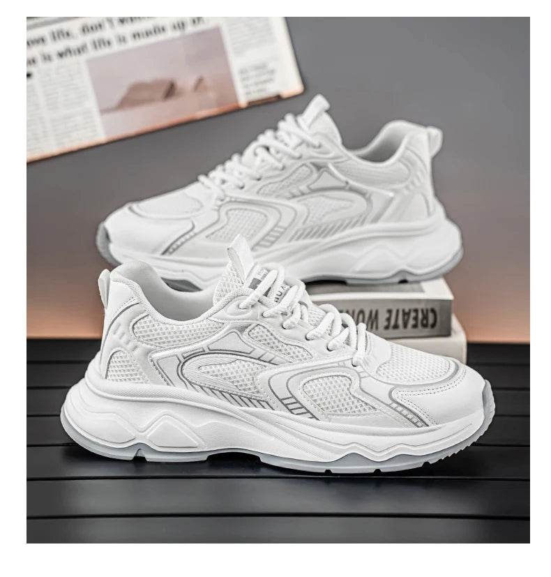 Baskets décontractées pour hommes, printemps-été, semelle souple, antidérapantes, respirantes, chaussures de course en plein air, chaussures de sport Joker pour jeunes