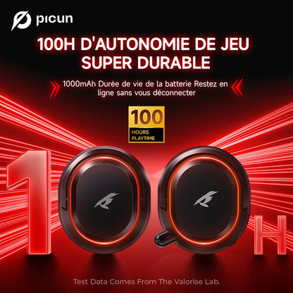 Picun G2 kabelloses Gaming-Headset Bluetooth 5.3 – 7.1-Surround-Sound, ENC-Mikrofon, 100H Akku, Low-Latency-Kopfhörer für PC, PS5, PS4, Switch & Mobile