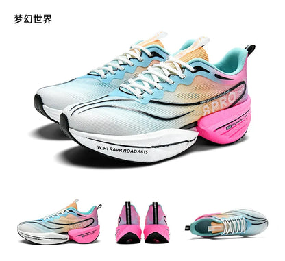 NEW Sports Running Shoes Men Marathon Breathable Comfortable Women Athletic Training Outdoor Sneakers Air Cushion Carbon Plate