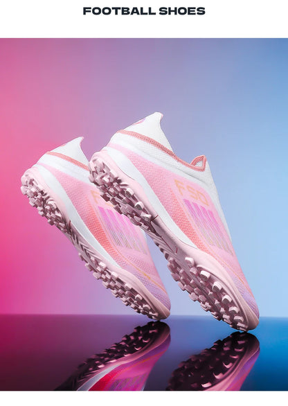 Men Soccer Shoes Training Football Boots Indoor Sneakers TF Long Spikes Match Futsal Ultralight Breathable Cleats Drop Shipping