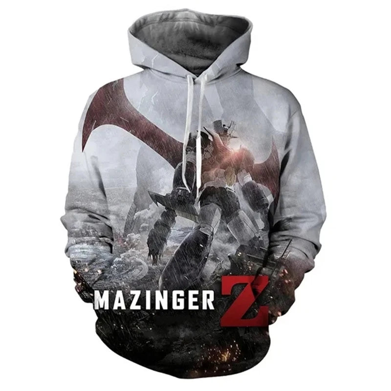 Autumn Mazinger Z Anime Robot 3D Print Hoodies Men Women Fashion Oversized Sweatshirts Hoodie Male Pullovers Tracksuit Clothing
