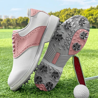 Chaussures de golf professionnelles pour femmes, chaussures de marche décontractées et tendance, chaussures de sport de golf confortables et antidérapantes pour le fitness en plein air