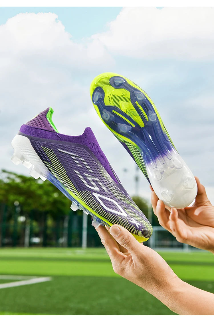 New Men’s Soccer Shoes Outdoor Anti-Slip Youth Sports Shoes Ultralight Turf Comfortable Football Boots
