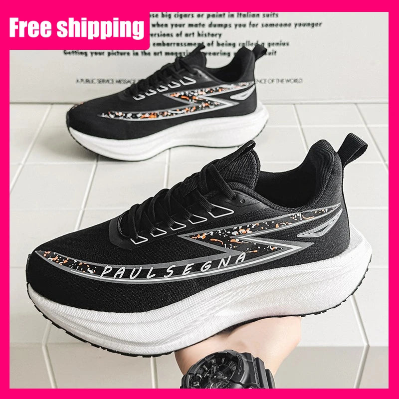 Men Running Shoes Professional Marathon Comfortable Breathe Mesh Sneakers Daily Fitness Anti Slip Shock-absorbing Jogging Shoes