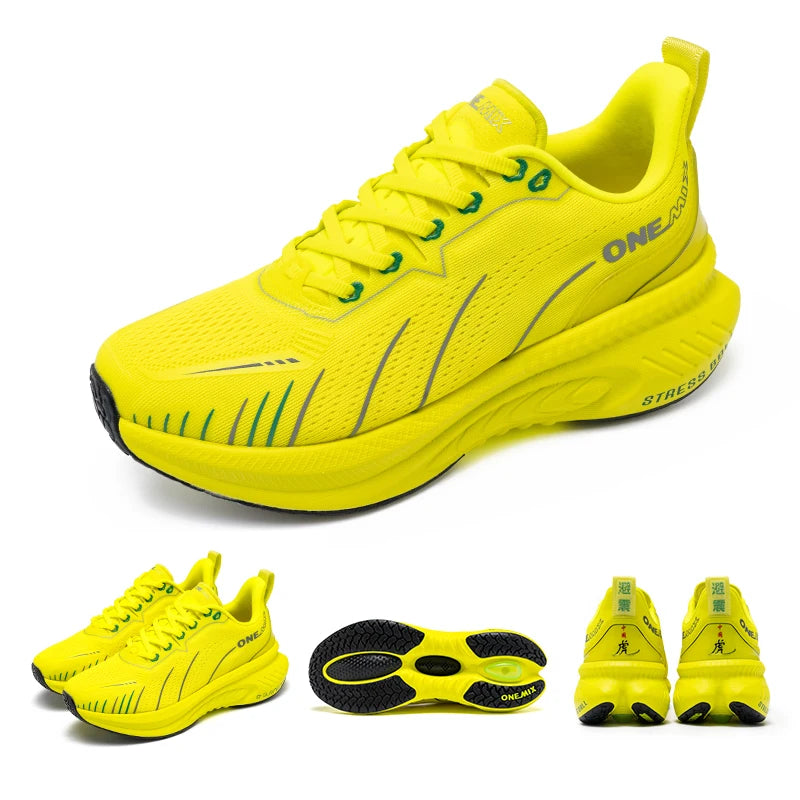ONEMIX Nye løbesko med polstring til kvinder, efterår/vinter, tunge løbere, snøresko, kvinder, sjippetov, dans, skridsikre udendørs sneakers