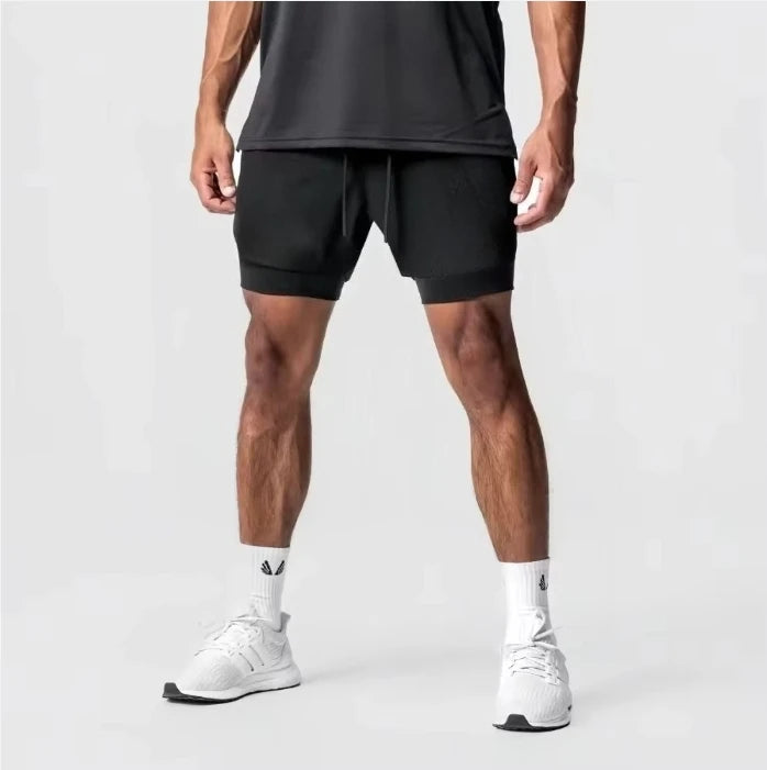 Dragon Ball Anime Peripheral Majin Buu GOKU Printed Sports Double-layer Shorts American 2025 Summer Men's Loose Breathable Pants