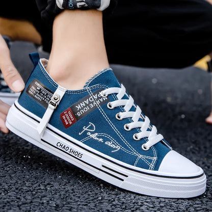 2025 été hommes toile baskets basses décontracté respirant chaussures pour adolescent à la mode léger jeunesse Streetwear confort chaussures
